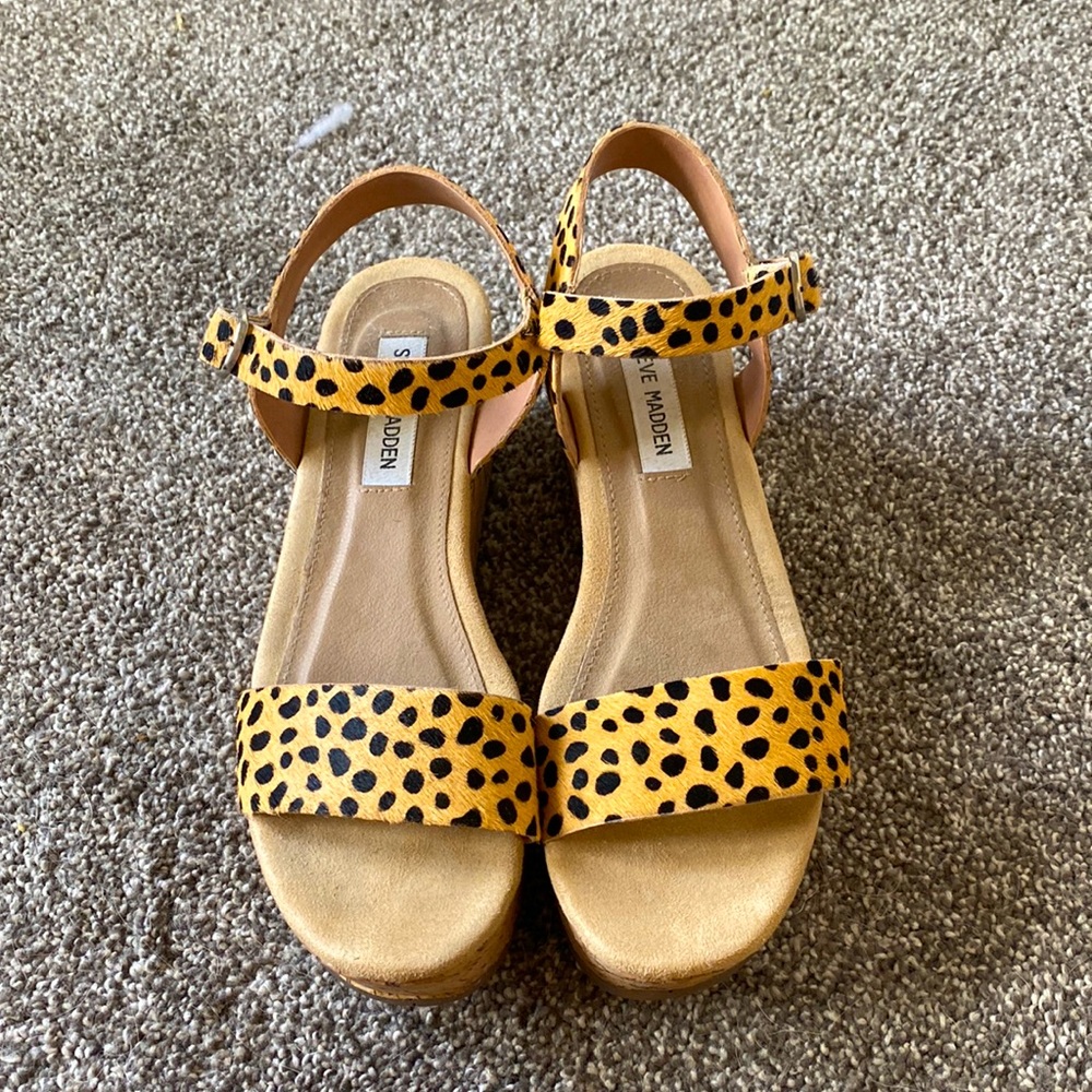 Steve Madden platform sandals cow 7.5 leather MABLI